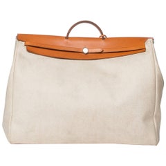 Dior Herbag XL in Beige Tan canvas