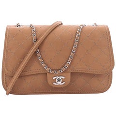 Chanel CC Flap Messenger Bag Quilted Calfskin Medium