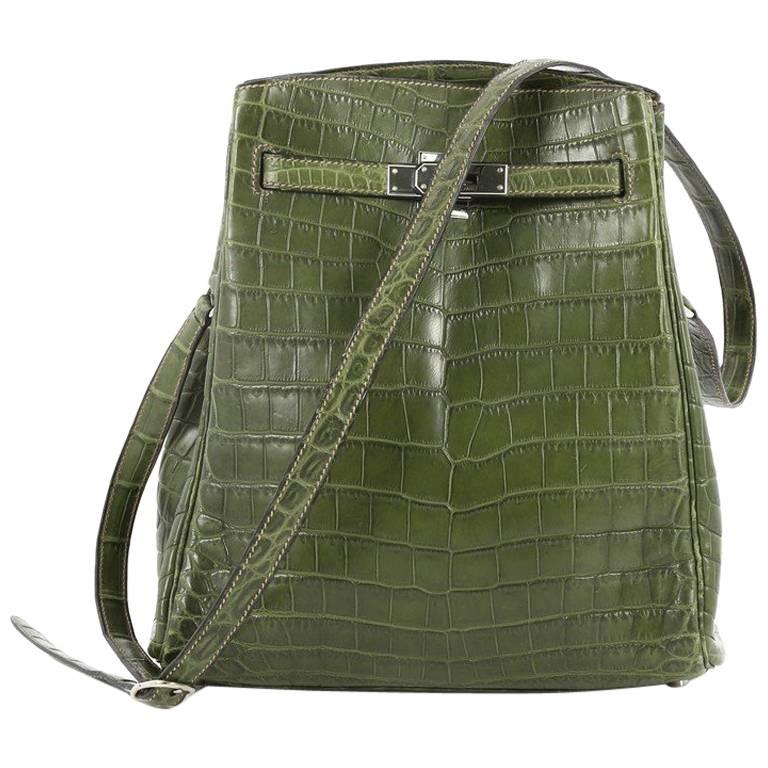 Hermes Vintage Kelly Sport Handbag Niloticus Crocodile 26 at 1stDibs