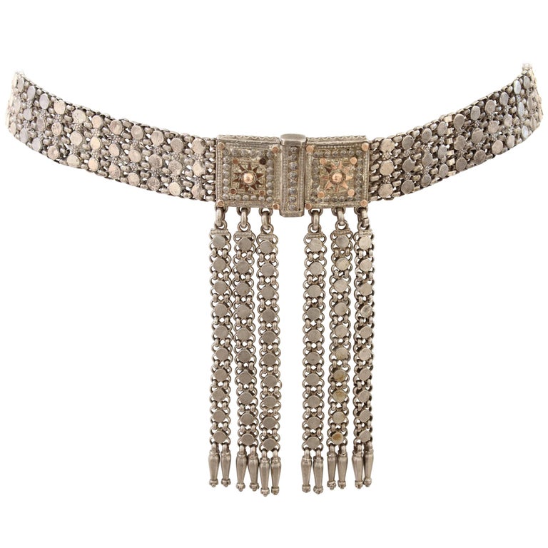 Silver Rajasthani belt, early 20th century, offered by Monalisa Creations