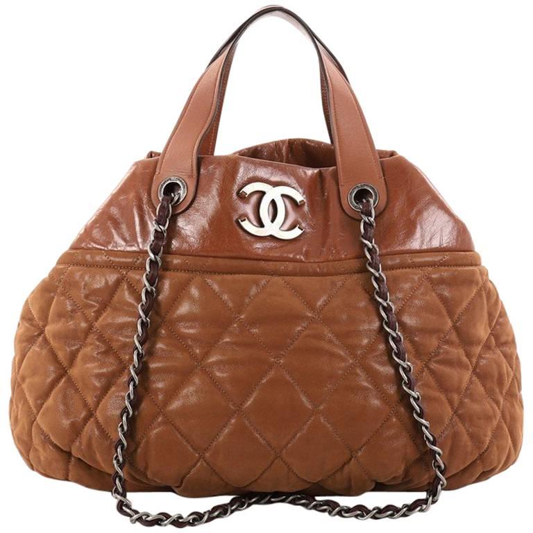 Chanel In The Mix Tote Quilted Iridescent Calfskin Large at 1stDibs