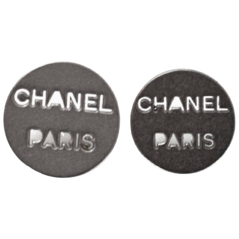 Chanel Silvertone CHANEL PARIS Buttons 16mm/18mm