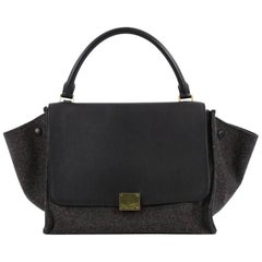 Celine Trapeze Handbag Leather and Felt Medium