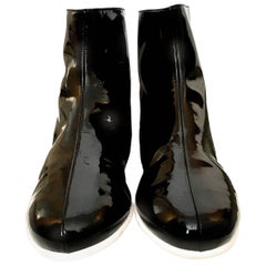 Courreges Boots - Black  Patent  New - Size 38