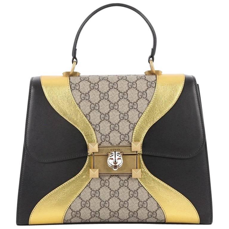 Gucci Osiride Top Handle Bag GG Canvas and Leather Medium