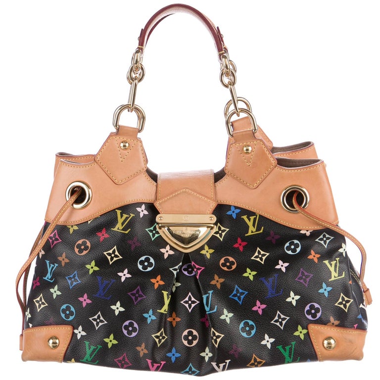 RARE Louis Vuitton x Takashi Murakami Black Multicolour Monogram