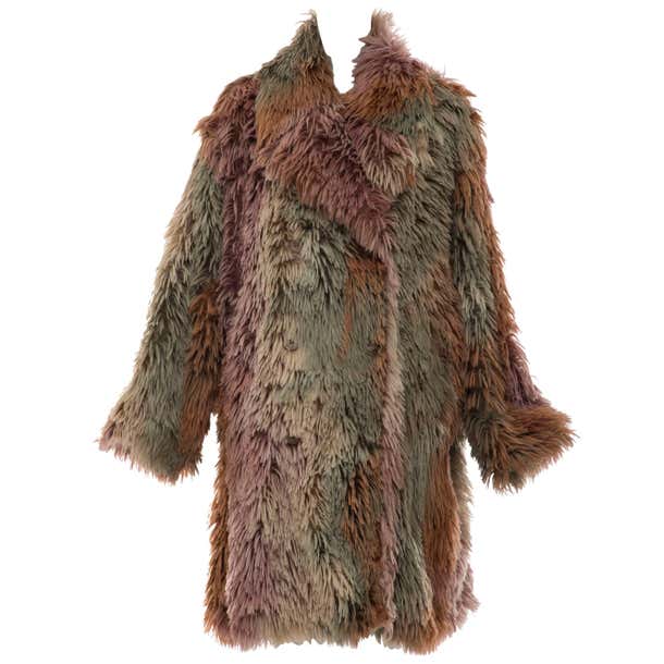 MM6 Maison Margiela Faux Fur Double Breasted Coat at 1stDibs | maison ...