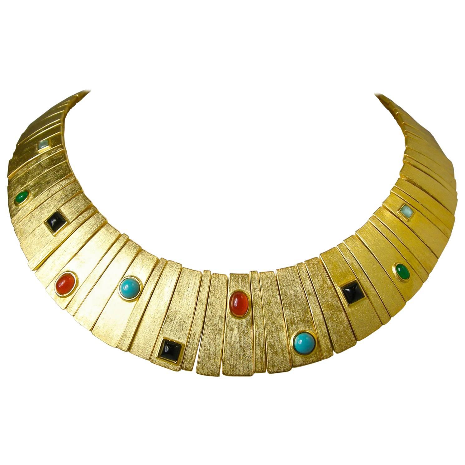 Kenneth Jay Lane Egyptian Revival Cleopatra Necklace