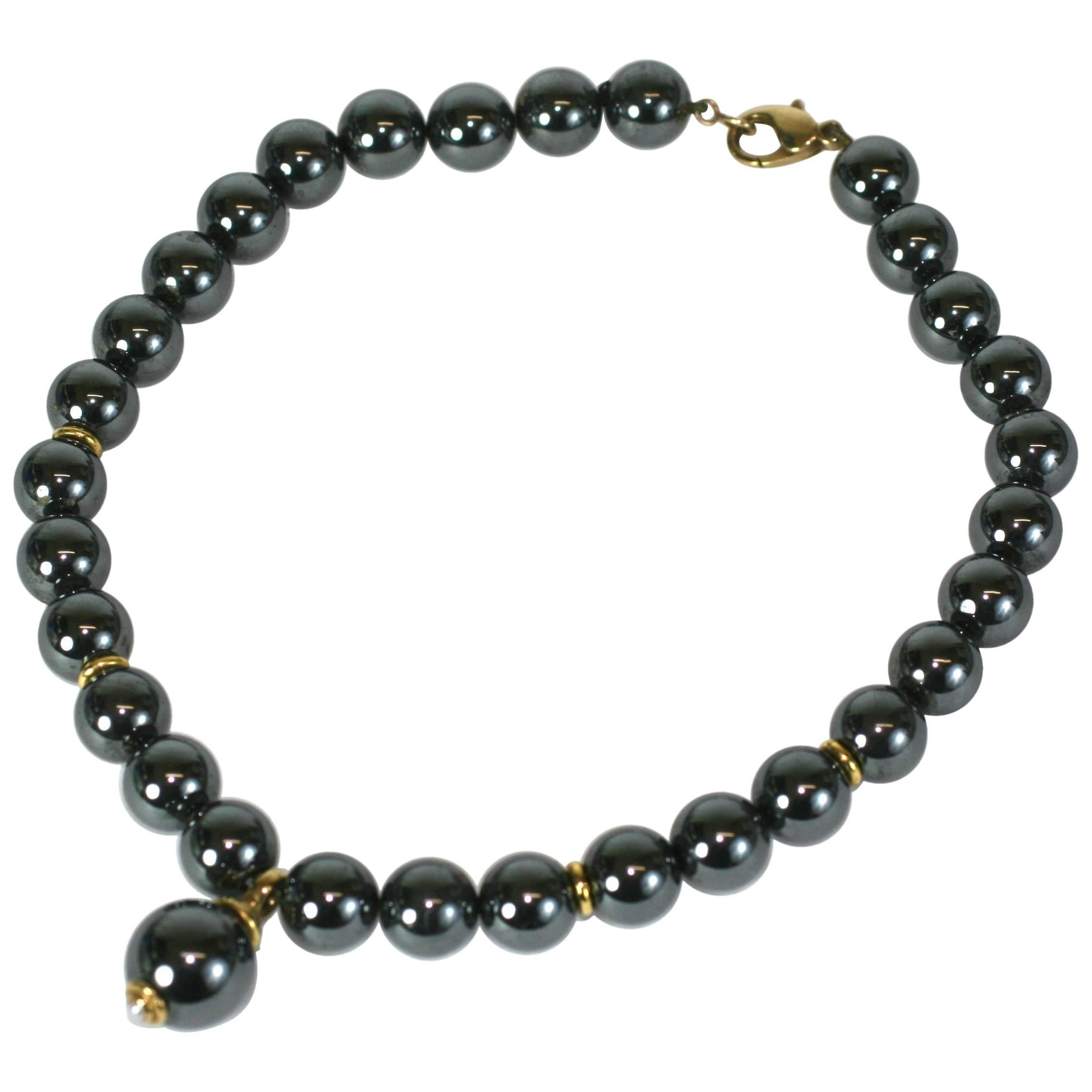 Elegant Hematite and Gold Beads For Sale at 1stDibs