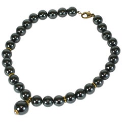 Retro Elegant Hematite and Gold Beads