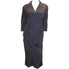 Dries van Noten vintage  Black midi skirt suit 