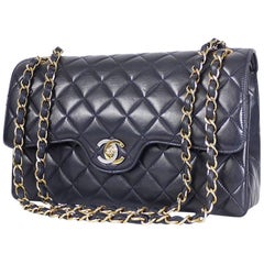 Vintage Chanel 2.55 Double Flap Classic Limited Edition Rare Navy 