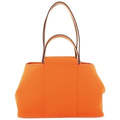 Hermes Cabag Elan Toile and Leather 39