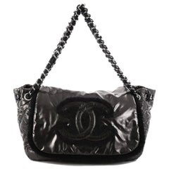 Chanel Polar Accordion Flap Bag Vinyl with Mohair