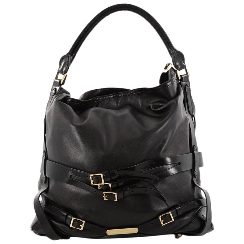 Burberry Bridle Gosford Hobo Leather Medium