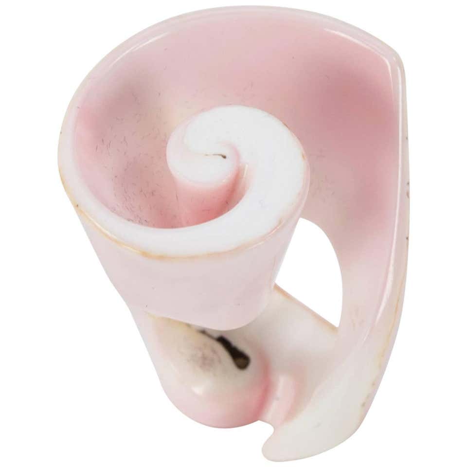 Large Pink Conch Shell Spiral Statement Ring For Sale at 1stDibs ...