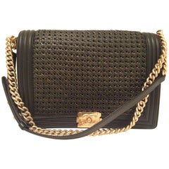 Chanel Limited Edition GM Black and Golden Boy Bag