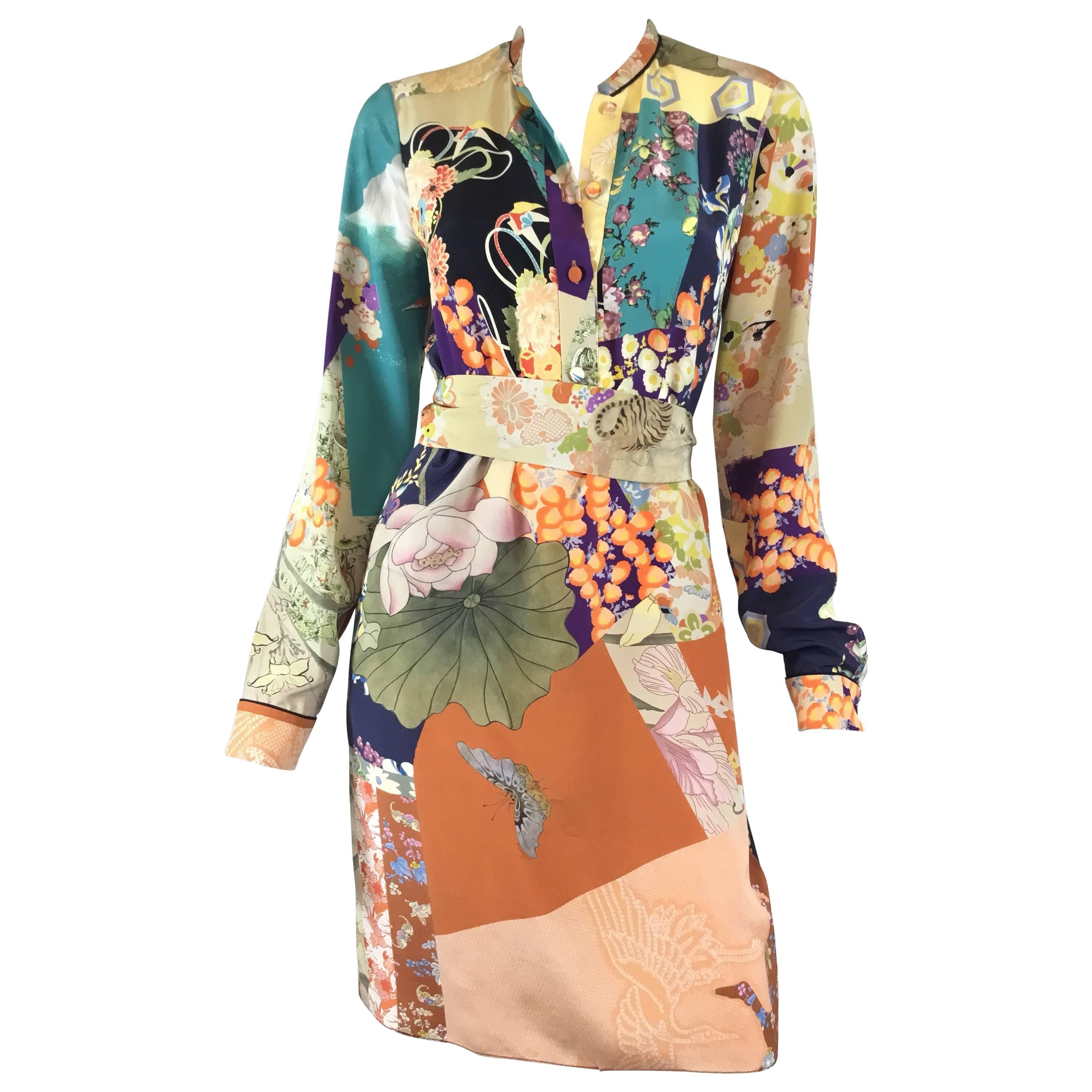 Gucci Floral Print Silk Dress