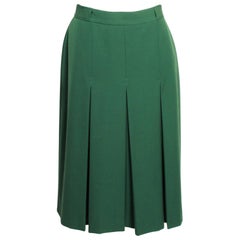 Vintage 1970's Gucci Green Twill Skirt