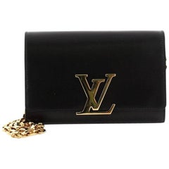 Louis Vuitton Chain Louise Clutch Leather GM