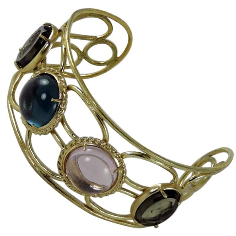 Bronze bracelet with  Murano Glass inserts