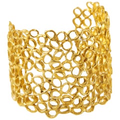 Giulia Barela Air Gold Plated Bronze Cuff Bracelet