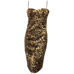 Majestic Michael Kors Leopard Print cotton blend dress Size 4 US