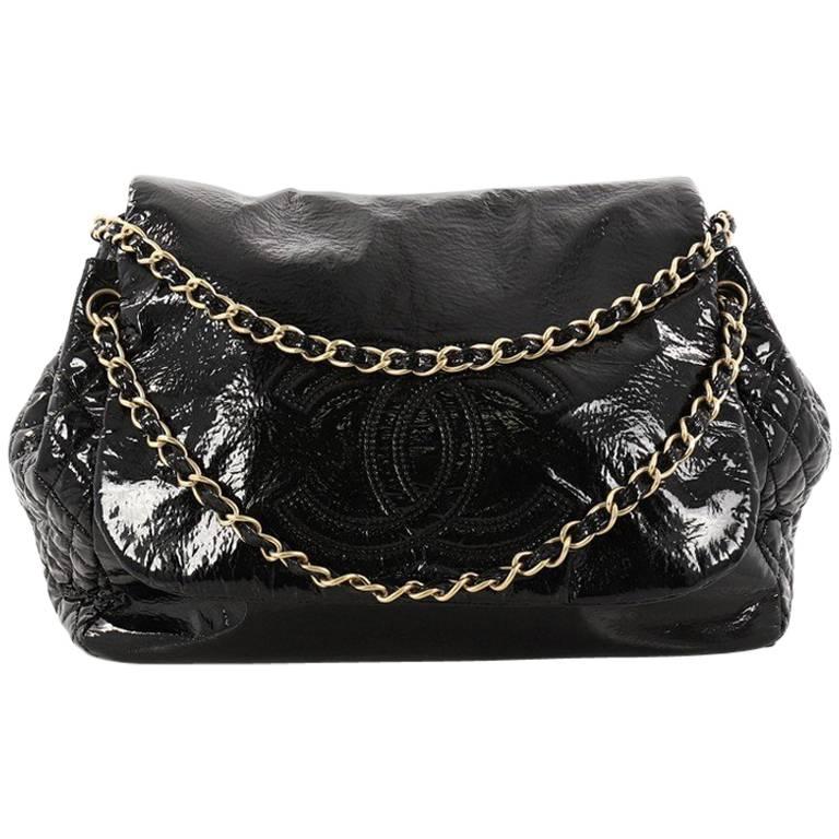 Chanel Rock and Chain Flap Bag Patent Vinyl Large at 1stDibs | chanel ...