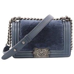Chanel Boy Flap Bag Fur with Leather Small
