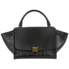 Celine Trapeze Handbag Patent with Leather Small