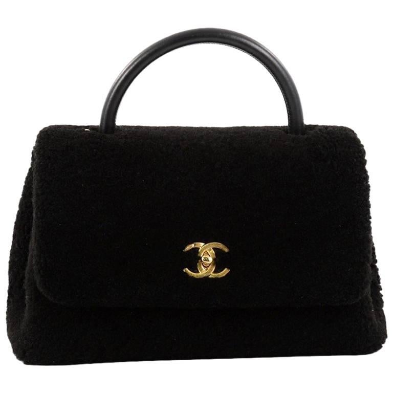 Chanel Coco Top Handle Bag Shearling Medium at 1stDibs chanel coco