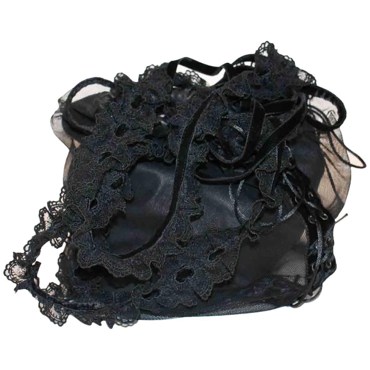 Yves Saint Laurent  Leather And Lace Bag