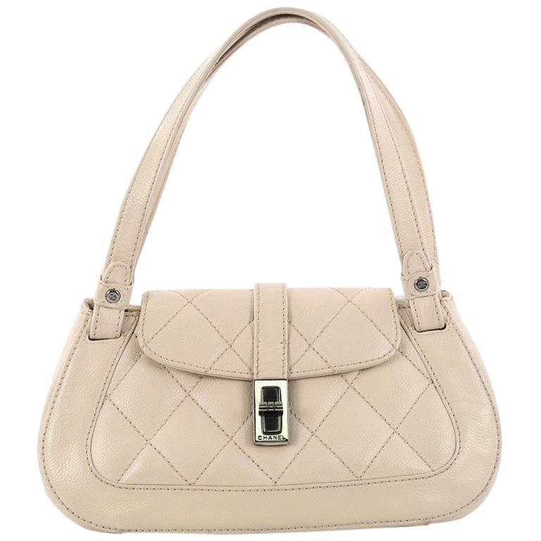 Chanel Mademoiselle Lock Shoulder Bag Quilted Caviar Small at 1stDibs