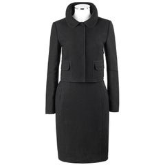 DOLCE & GABBANA A/W 2010 Basket Weave Wool Box Jacket Pencil Skirt Suit Set