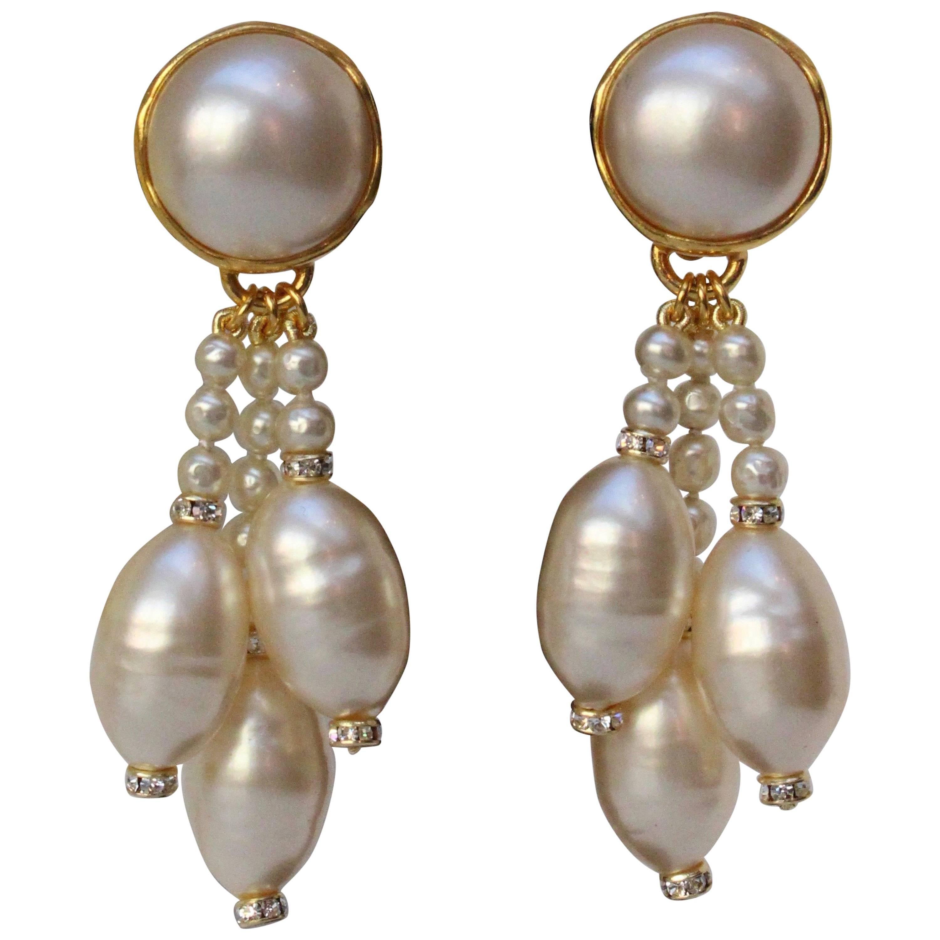 Chanel Fall Collection pearly earrings, 1994 