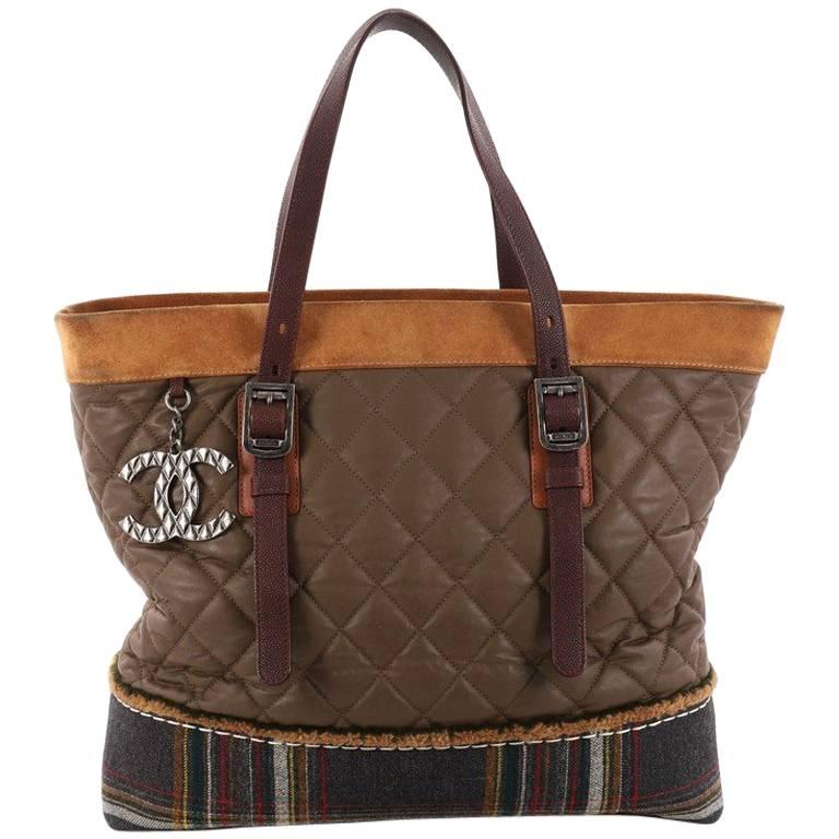 Chanel Paris-Edinburgh Tote Quilted Mixed Leather with Flannel Medium