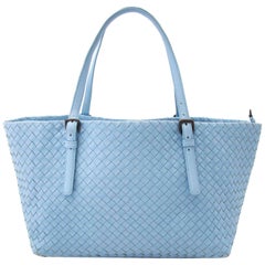 Bottega Veneta Light Blue Cesta Shopper Bag