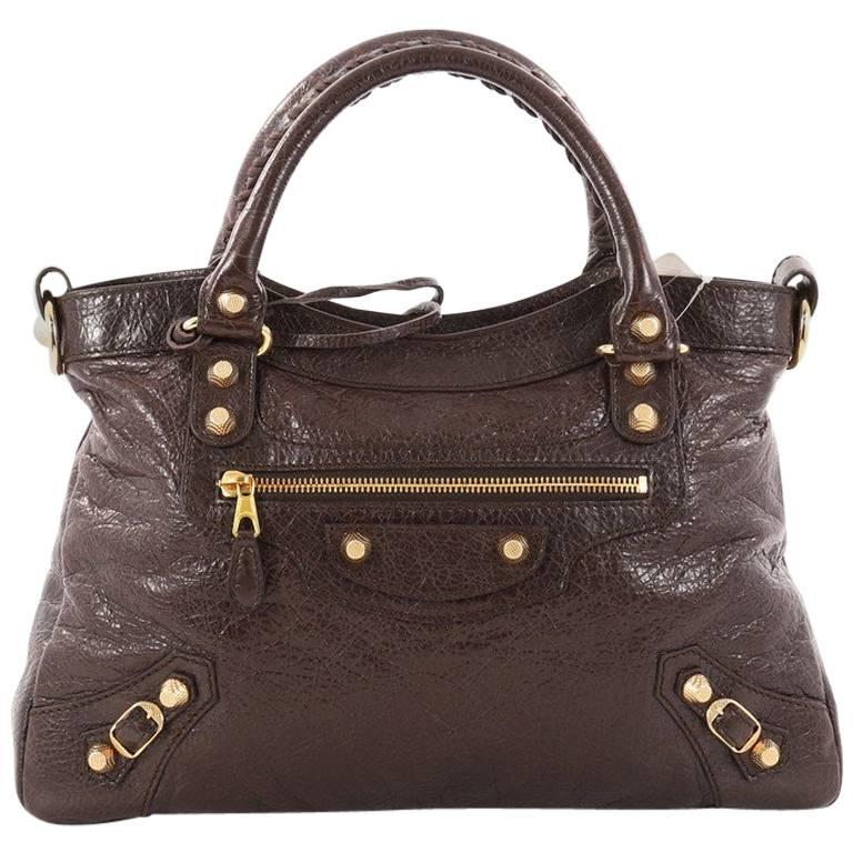 Balenciaga Town Giant Studs Handbag Leather