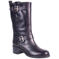 Gianvito Rossi Black Buckled-strapped Leather Boots