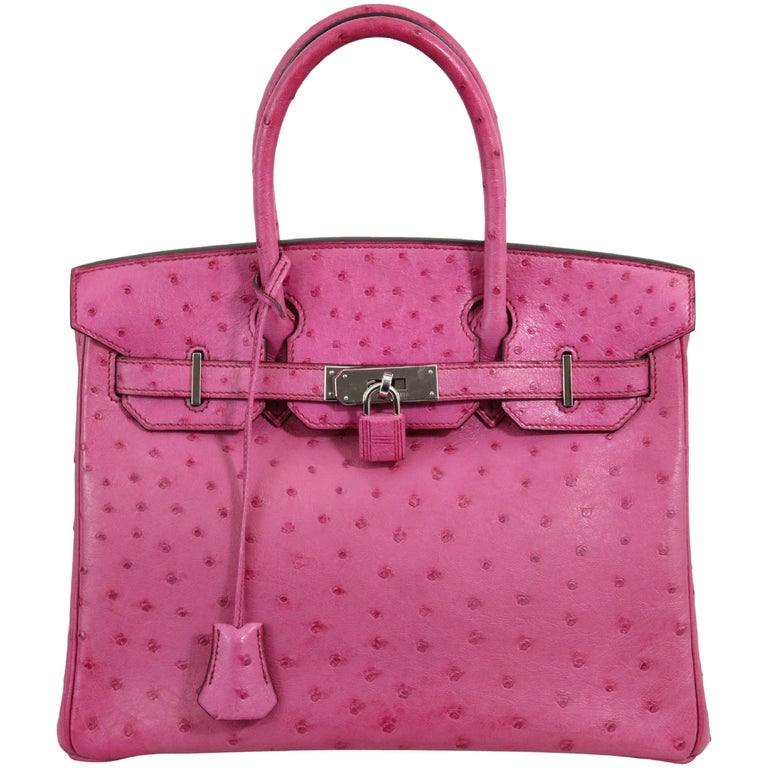 Hermes Pink Ostrich Birkin 30 For Sale at 1stDibs | pink ostrich birkin ...