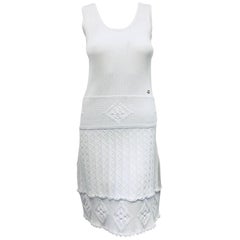 Carefree Chanel White Sleeveless Dress 