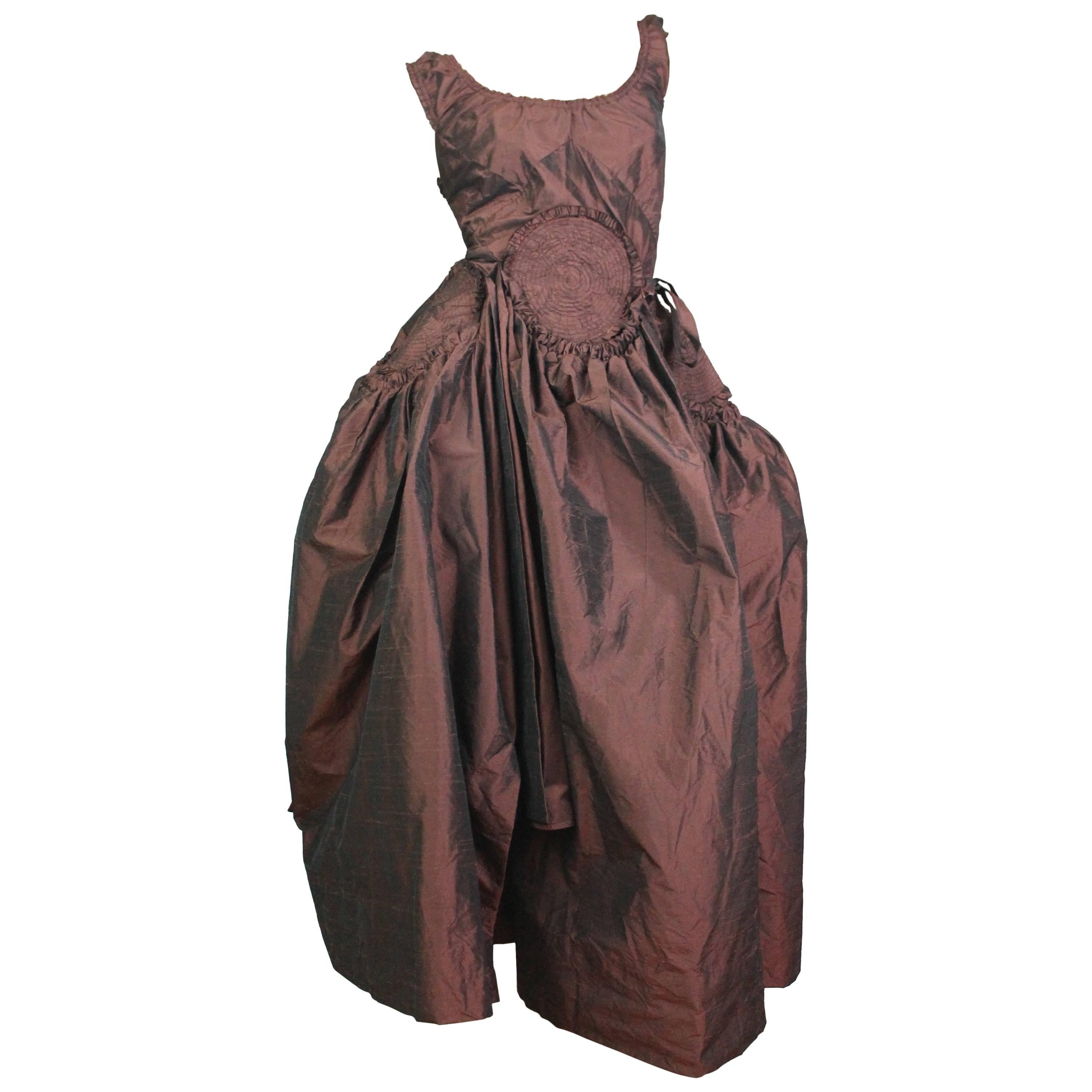 Vivienne Westwood Copper "Cartwheel Dress" from Gold Label AW2011 Size US 6