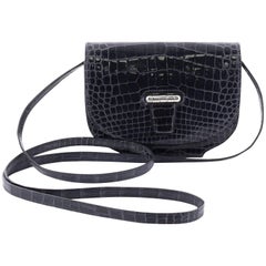 Hermes Convoyeur Shiny Alligator Mini Crossbody Bag 