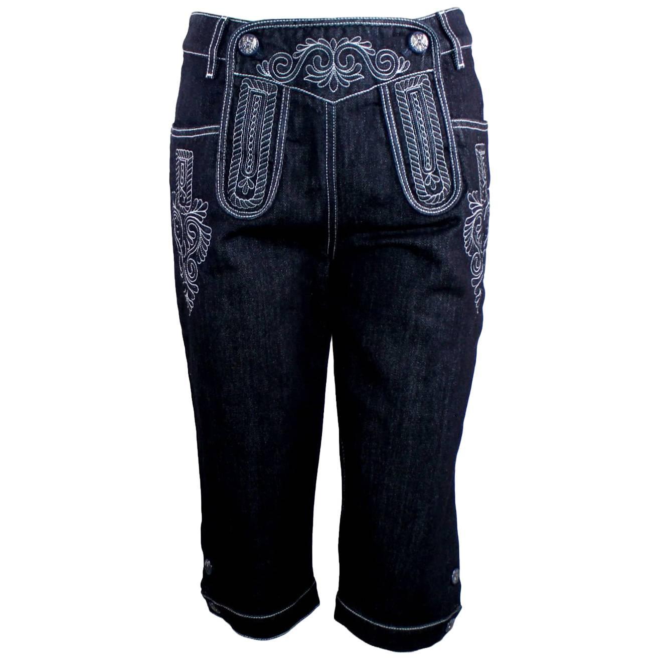 Chanel Embroidered Denim Jeans Pants Metiers d'Art Salzburg Collection