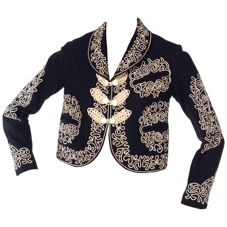 Mid-Century Mexican Bolero Jacket with Passementerie For Sale at 1stdibs