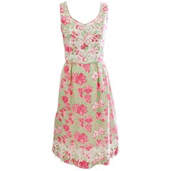 Lilly Pulitzer Lilly Sun Dress with Long Lace Trim, 1970s