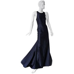 Valentino Black Bondage Runway Finale Gown with Jeweled Buckles and Train