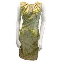 Bill Blass Green Print Dress