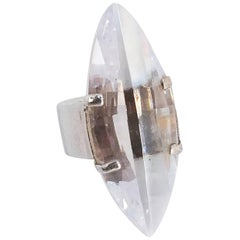 Minas Spiridis Silver and Crystal Ring