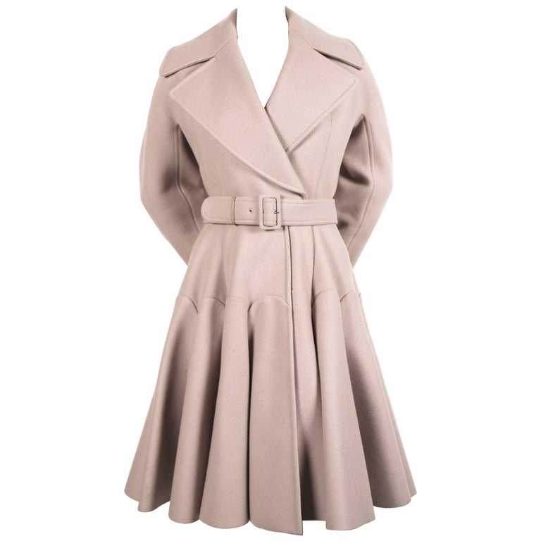 AZZEDINE ALAIA oyster wool coat with flared skirt at 1stDibs | flared ...